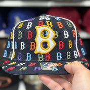 Boston Red Sox 'Monogram' Black American Needle Fitted Hat - Product Image