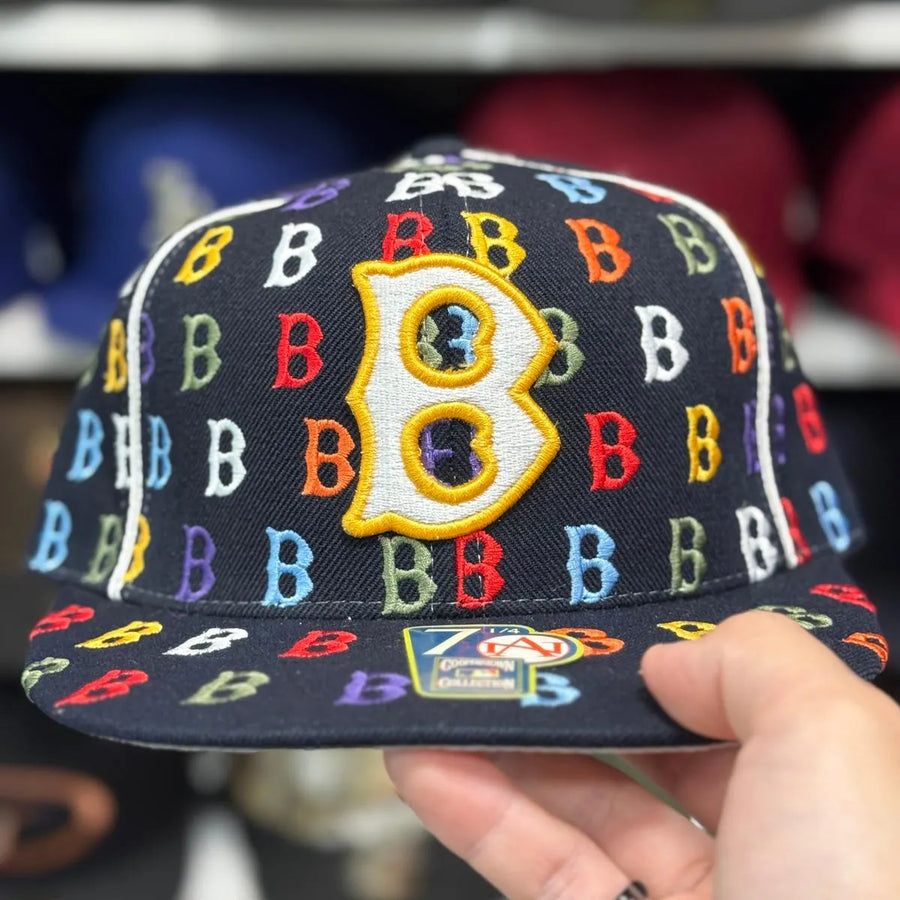 Boston Red Sox 'Monogram' Black American Needle Fitted Hat - Product Image