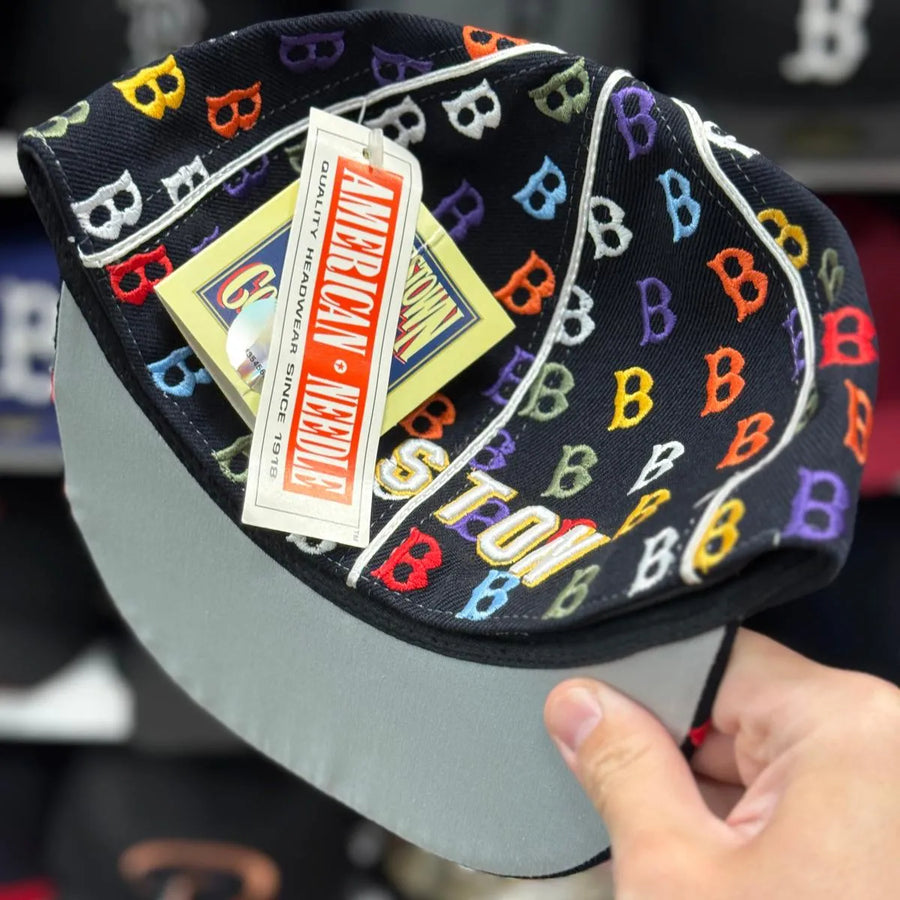 Boston Red Sox 'Monogram' Black American Needle Fitted Hat - Product Image