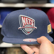 Brooklyn Nets Navy Mitchell & Ness Snapback - Product Image