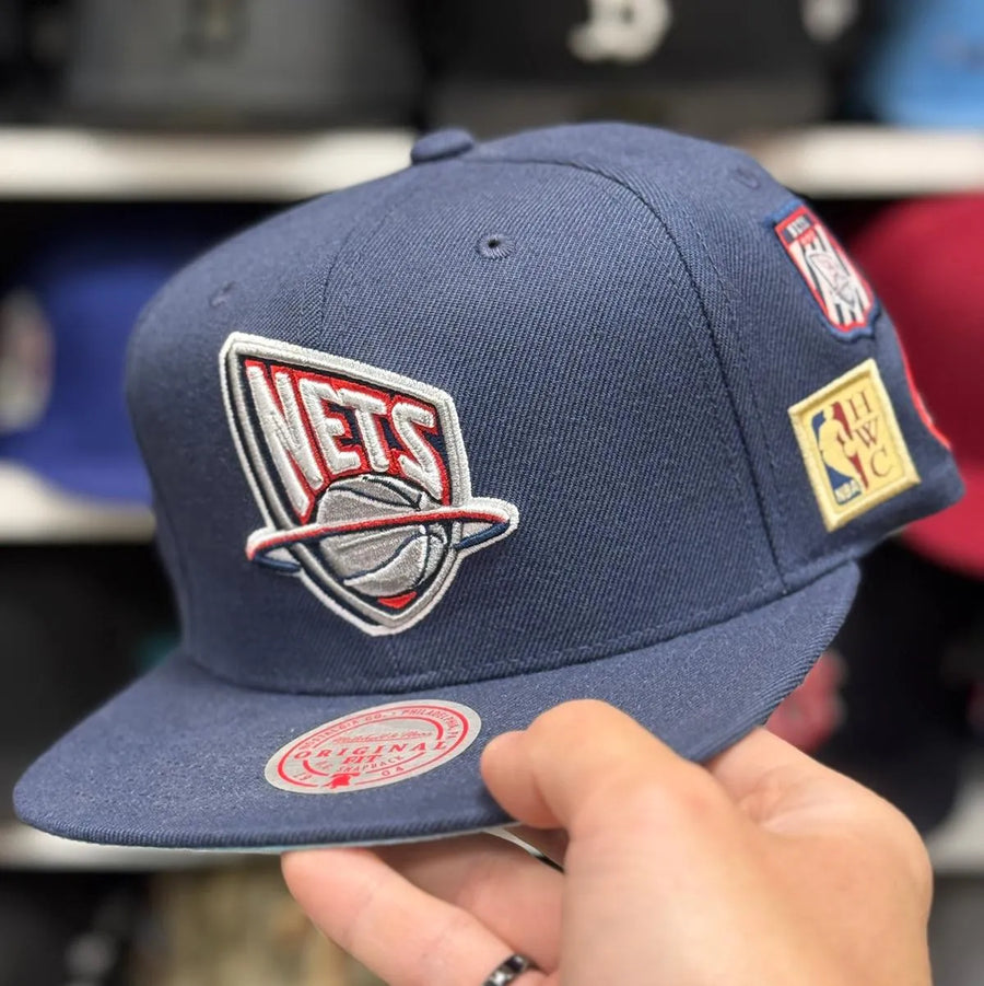 Brooklyn Nets Navy Mitchell & Ness Snapback - Product Image