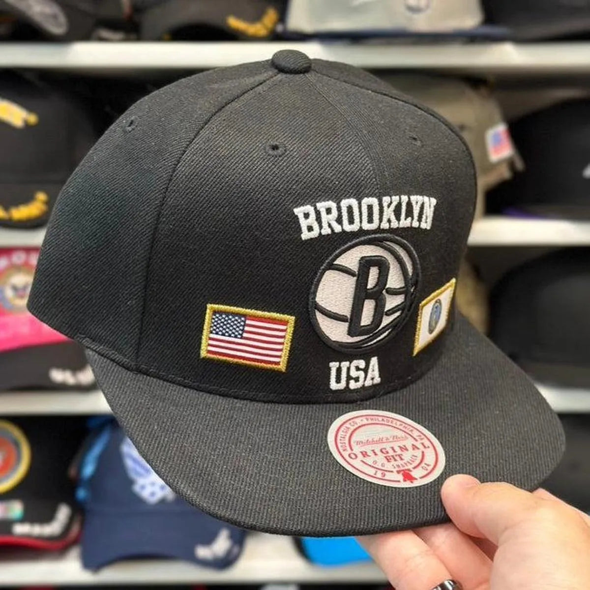 White Mitchell & Ness Snapback - Product Image