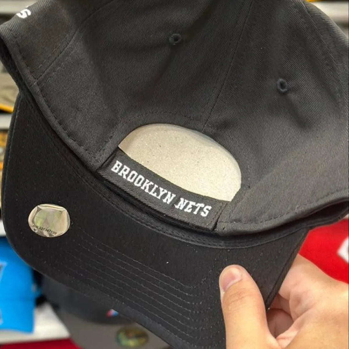 Brooklyn Nets Vintage Adidas Ball Cap | Black - Product Image