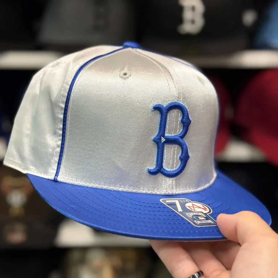 Brookyln Dodgers Silver/Blue American Needle Fitted Hat - Product Image