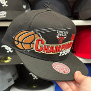 Chicago Bulls '1996 Champions' Black Mitchell & Ness Snapback - Product Image