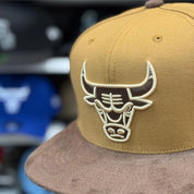 Chicago Bulls '20th Anniversary' 2T Tan Mitchell & Ness Buckle | Suede Brim - Product Image