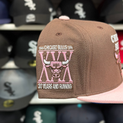 Chicago Bulls '30 Years and Running' Mocha Brown/Pink Mitchell & Ness Snapback - Product Image