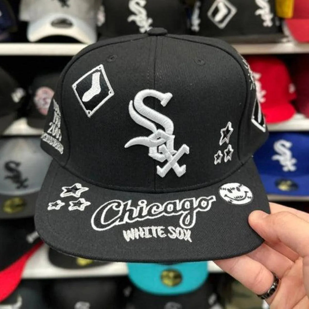 White Mitchell & Ness Snapback - Product Image