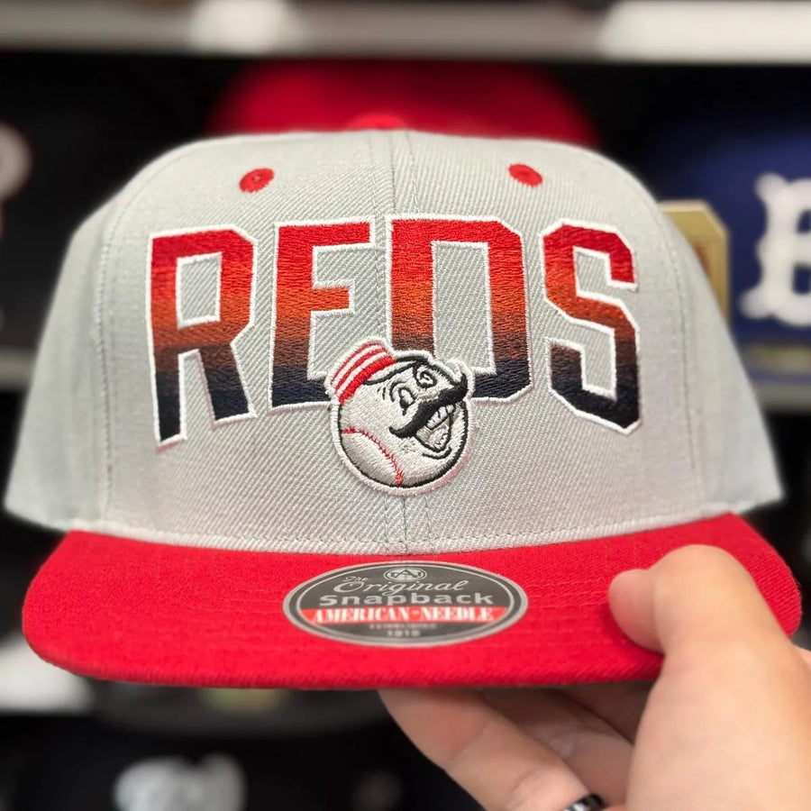 Cincinnati Reds Grey/Red American Needle Snapback - Product Image