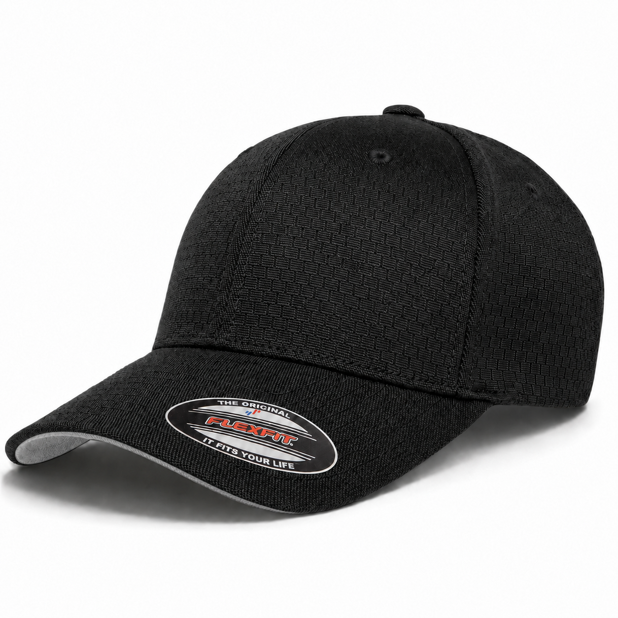 Flexfit Premium Blank Stretch Fit Athletic Mesh Baseball Cap - Black - Product Image