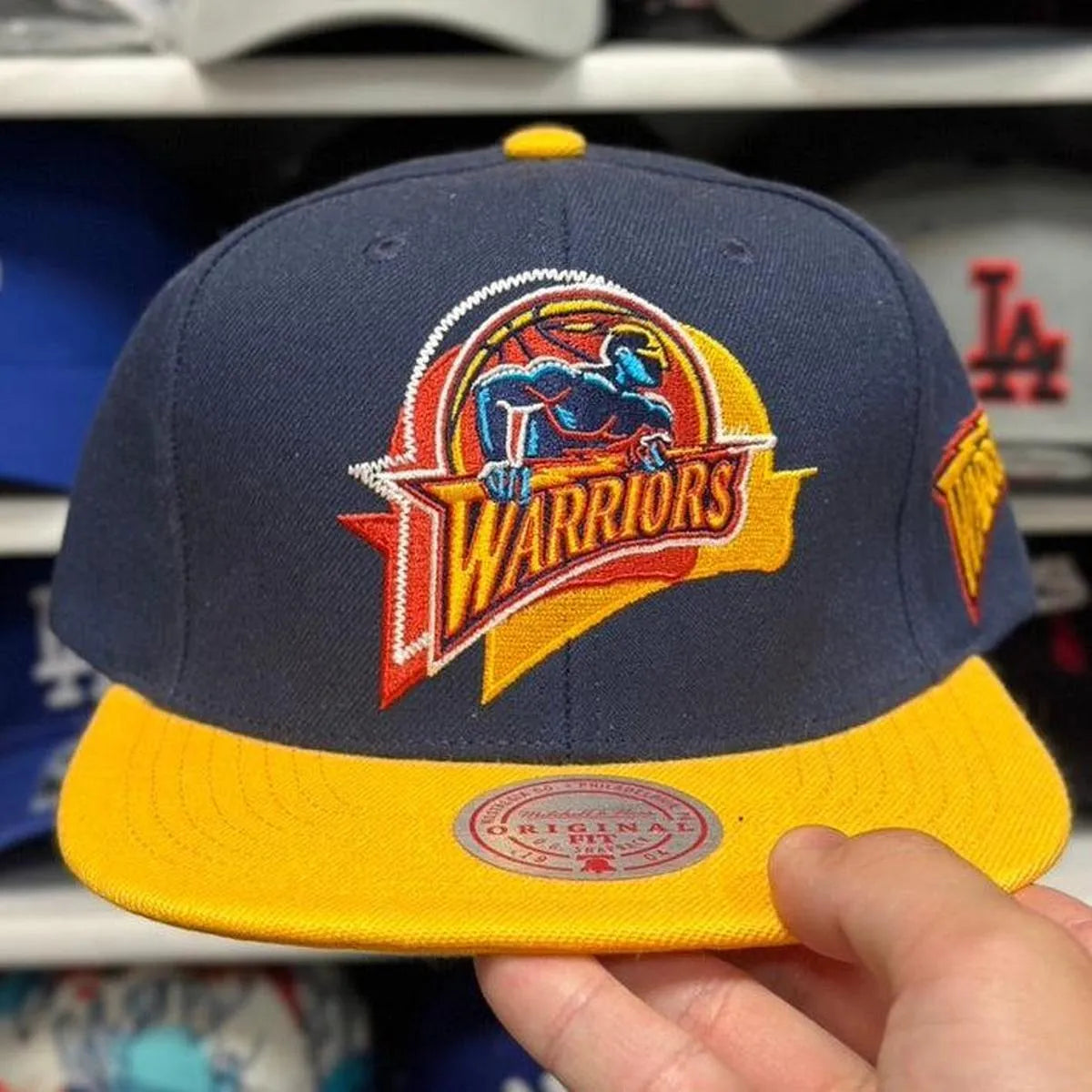 Yellow Mitchell & Ness Snapback - Product Image