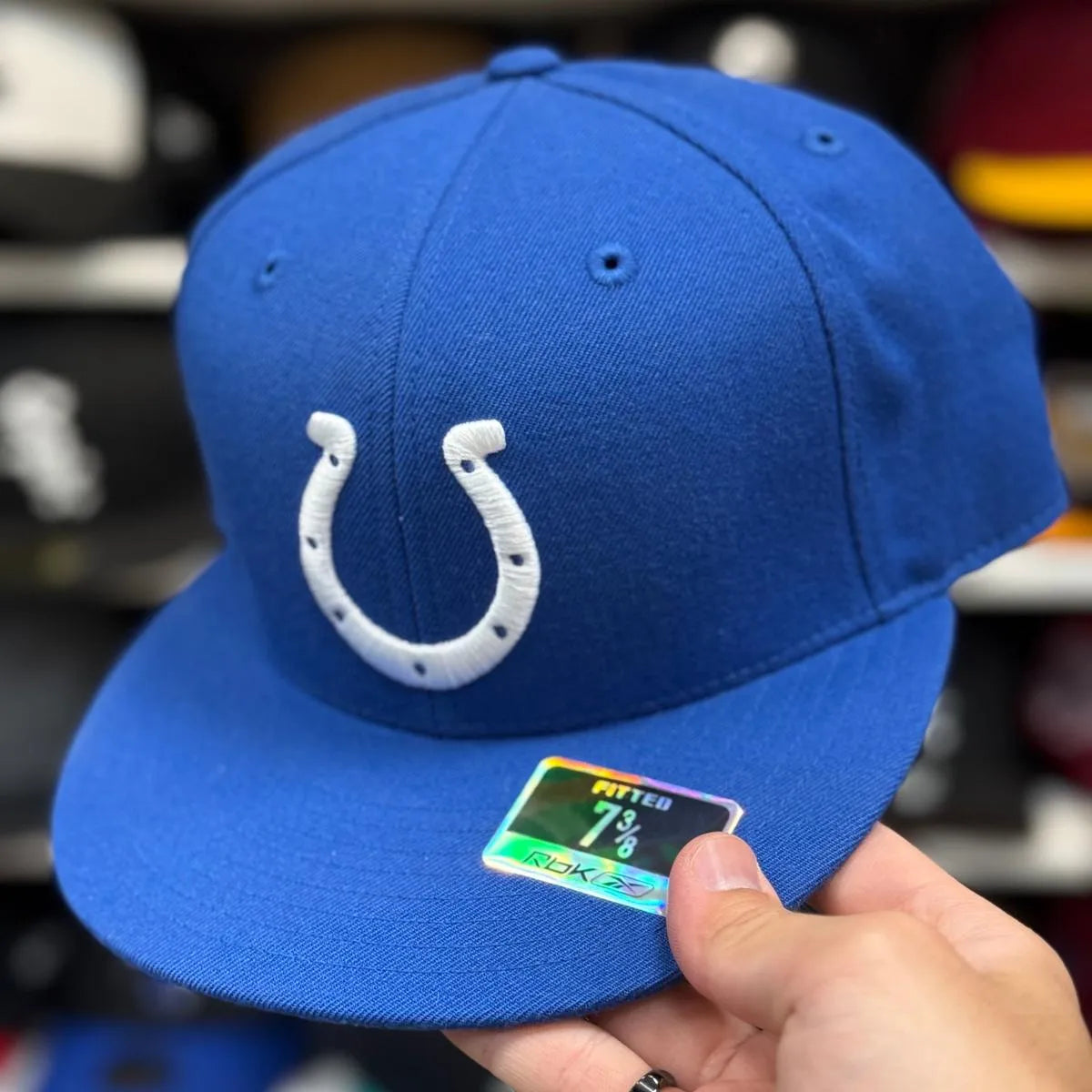 Indianapolis Colts Blue Reebok Fitted Hat - Product Image