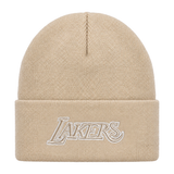 Los Angeles Lakers Mitchell & Ness Cuff Knit Beanie - Creme