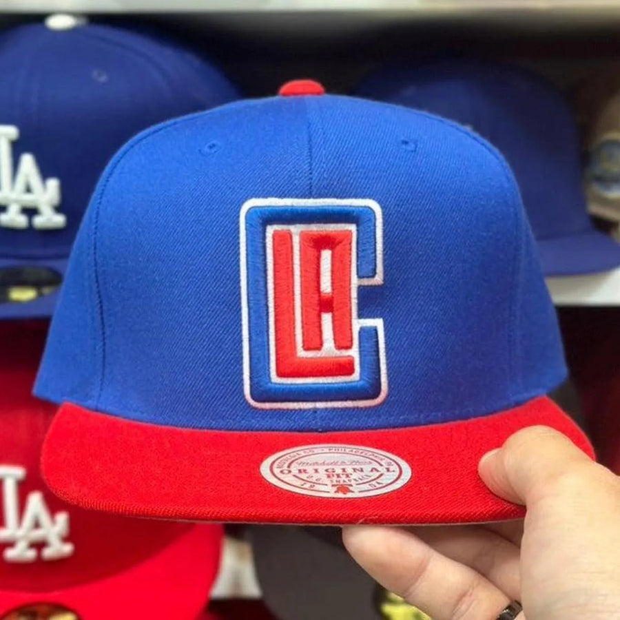 Los Angeles Clippers Blue/Red Mitchell & Ness Snapback - Product Image