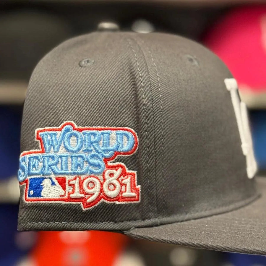 Los Angeles Dodgers '1981 World Series' Gray Pro Standard Snapback - Product Image