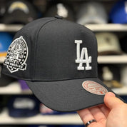 Los Angeles Dodgers '60th Anniversary' Black A-Frame Mitchell & Ness Snapback - Product Image