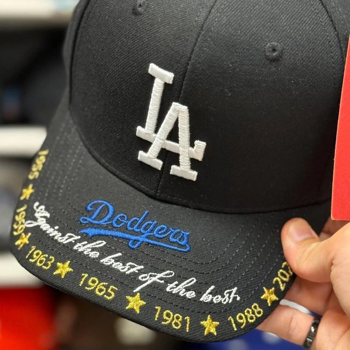 Los Angeles Dodgers 'Against the best of the best' Black Mitchell & Ness Snapback - Product Image
