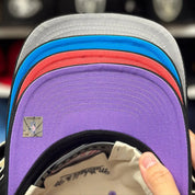 Los Angeles Dodgers Creme/Black A-Frame Mitchell & Ness Snapback | Blue Under Brim - Product Image