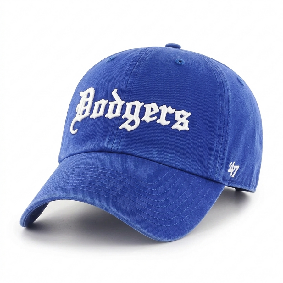Los Angeles Dodgers 'Old English Script' '47 Brand Clean Up - Blue - Product Image