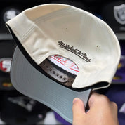 Los Angeles Lakers A-Frame Creme/Brown Mitchell & Ness Snapback - Product Image