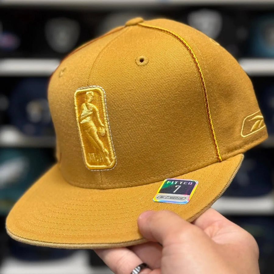 Los Angeles Lakers 'NBA Logo' Copper Reebok Fitted Hat - Product Image