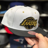Los Angeles Lakers White/Black Mitchell & Ness Snapback