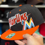 Miami Marlins Black/Orange '47 Brand Snapback - Product Image