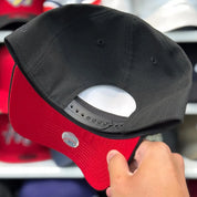 New Era Anaheim Angels '50th Anniversary' A-Frame Black 9FORTY Snapback | Red Under Brim - Product Image