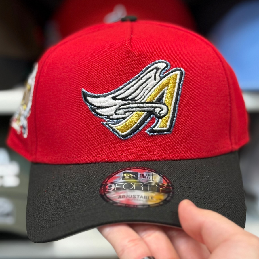 New Era Anaheim Angels '50th Anniversary' A-Frame Red/Black 9FORTY Snapback - Product Image