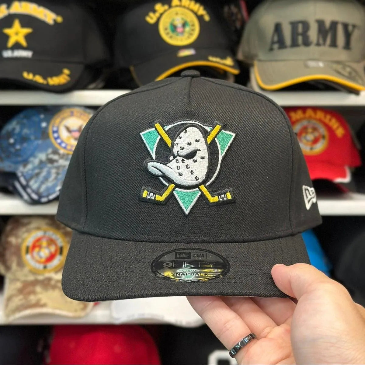 New Era Anaheim Ducks A-Frame Black 9FIFTY Snapback - Product Image