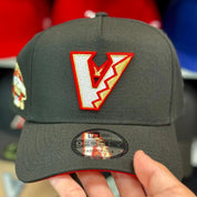 New Era Arizona Diamondbacks Upside Down Logo '2001 World Series' A-Frame Black 9FORTY Snapback | Red Under Brim - Product Image