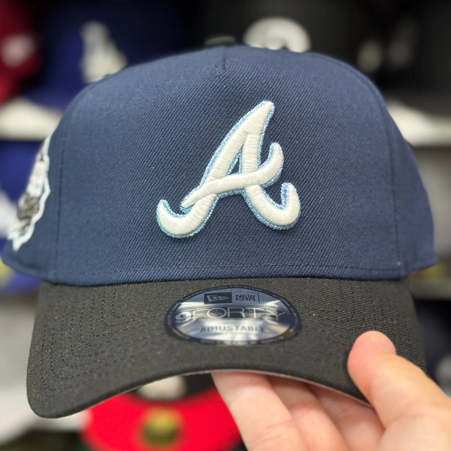 New Era Atlanta Braves '1999 World Series' A-Frame Navy/Black 9FORTY Snapback - Product Image