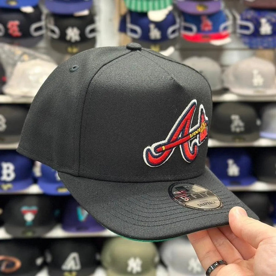 New Era Atlanta Braves A-Frame Black 9FIFTY Snapback - Product Image