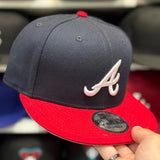 New Era Atlanta Braves Navy/Red 9FIFTY Snapback