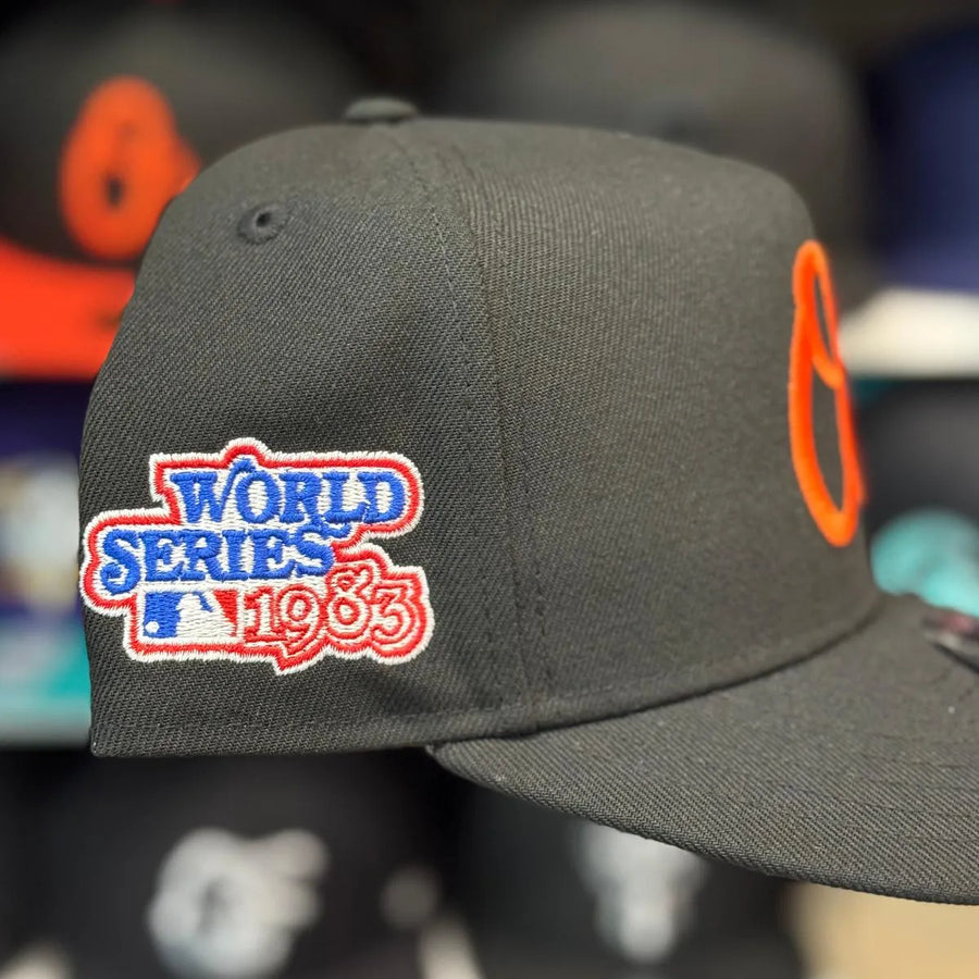 New Era Baltimore Orioles '1983 World Series' A-Frame Black/Orange 9FIFTY Snapback - Product Image