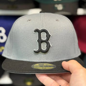 New Era Boston Red Sox Grey/Black 59FIFTY Fitted Hat - Product Image