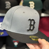 New Era Boston Red Sox Grey/Black 59FIFTY Fitted Hat