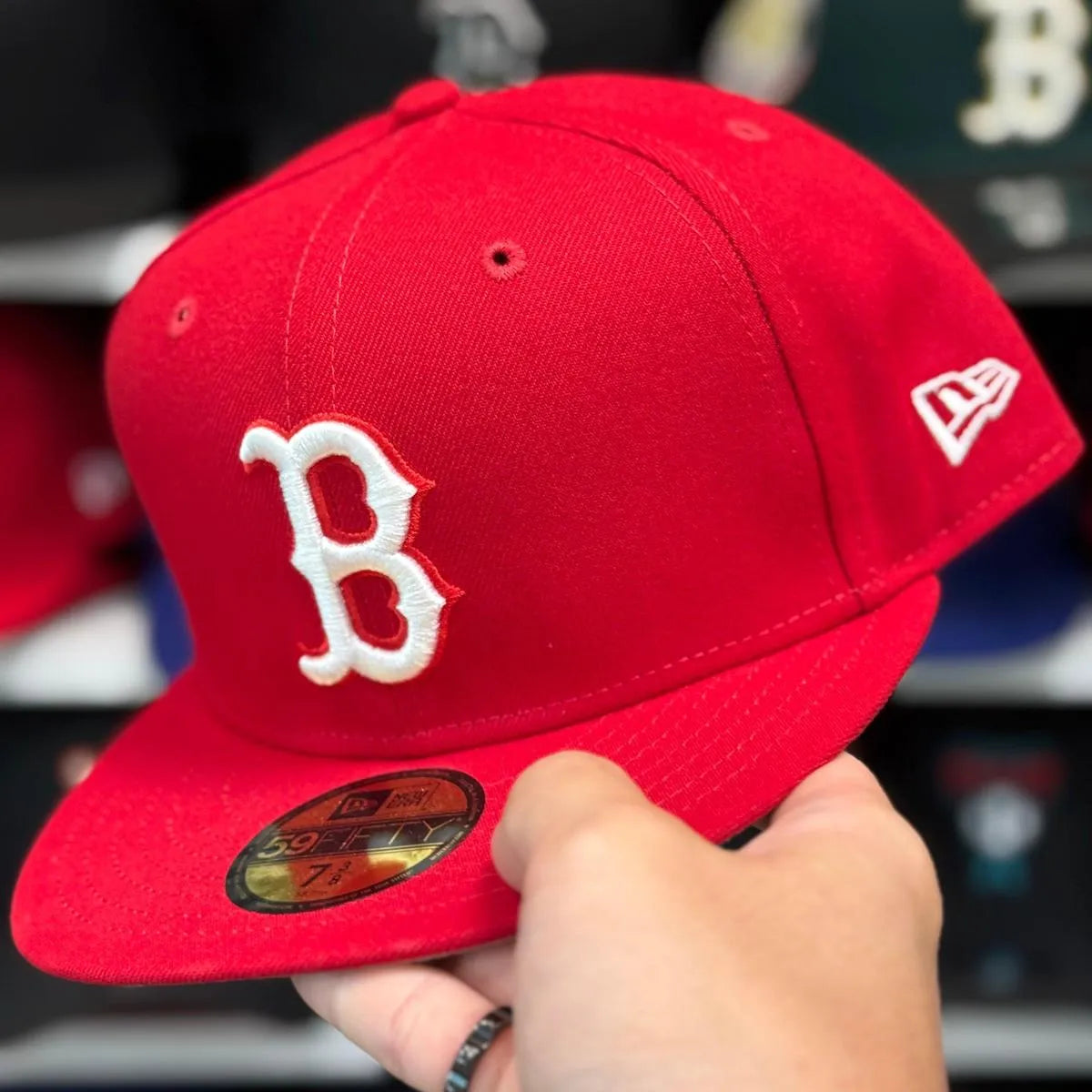 New Era Boston Red Sox Red 59FIFTY Fitted Hat - Product Image