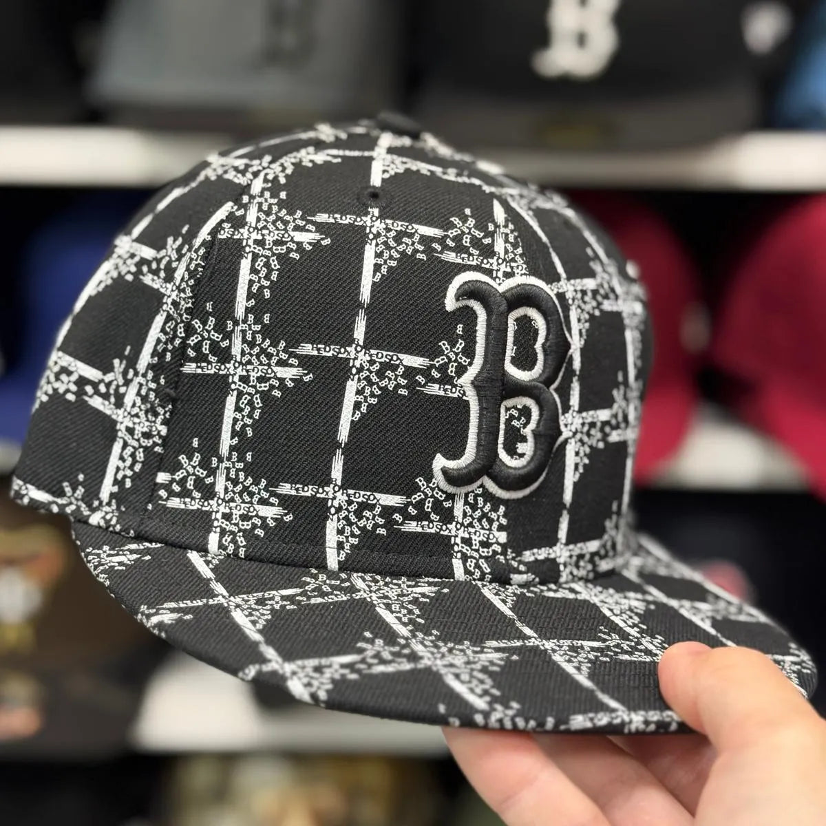 New Era Boston Red Sox 'Vanity Plaid' Black 59FIFTY Fitted Hat - Product Image