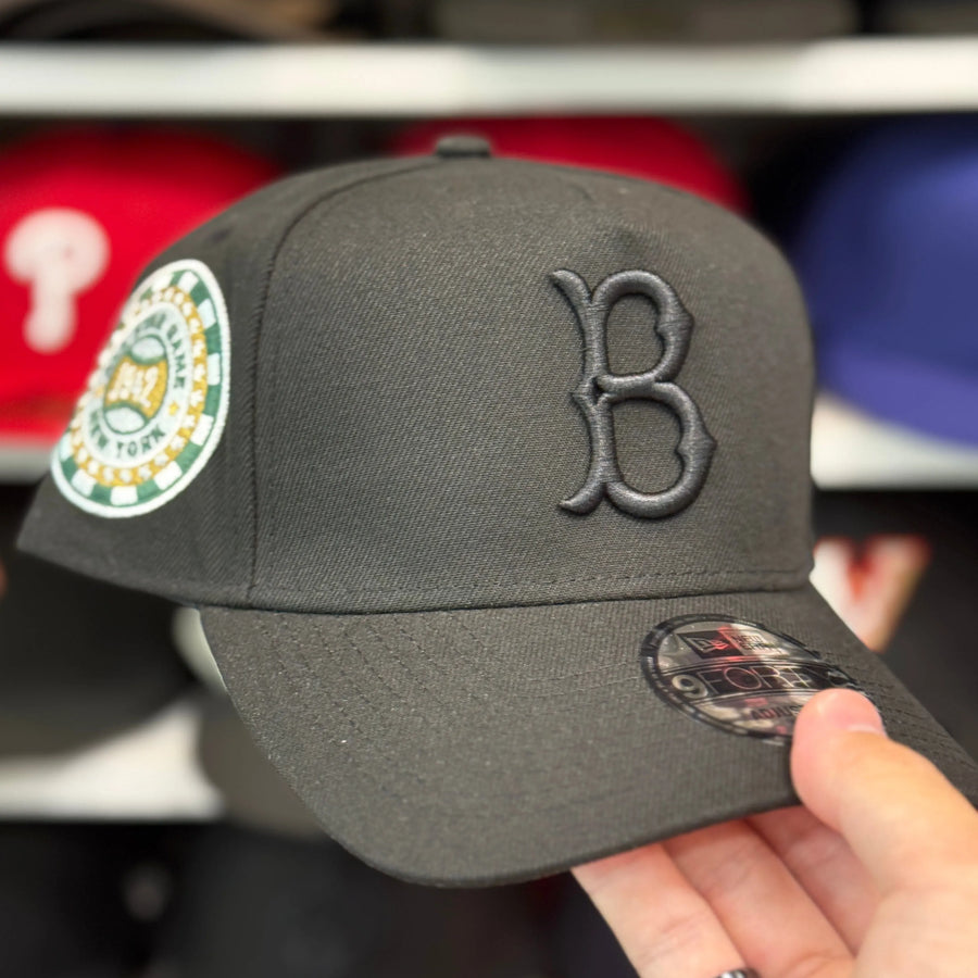 New Era Brooklyn Dodgers '1942 All Star Game' A-Frame All Black 9FORTY Snapback - Scarlet - Product Image