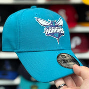 New Era Charlotte Hornets Turquoise 9FORTY Baseball Cap - Product Image