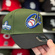 New Era Charros de Jalisco 'Campeones' A-Frame Olive/Black 9FORTY Snapback - Product Image