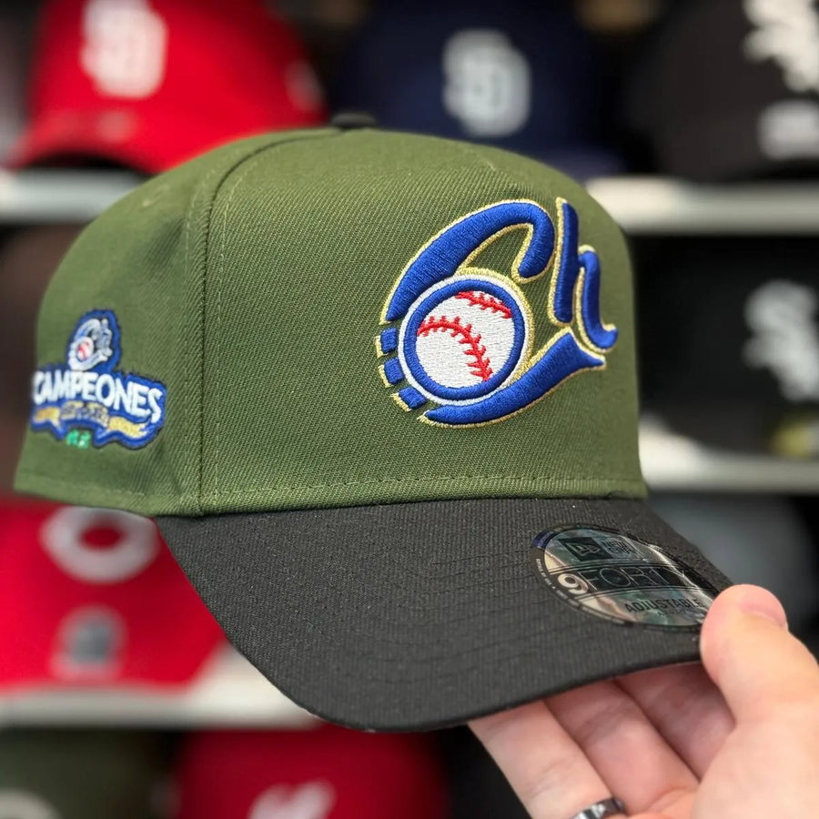 New Era Charros de Jalisco 'Campeones' A-Frame Olive/Black 9FORTY Snapback - Product Image