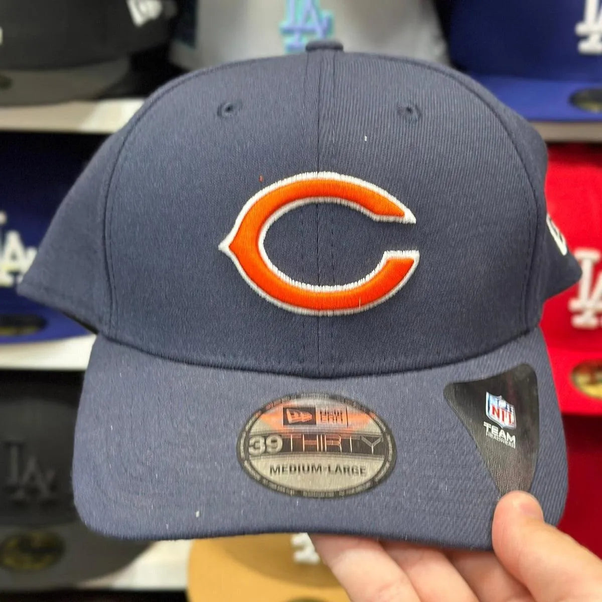 New Era Chicago Bears 39THIRTY Ball Cap Dark Blue - Product Image