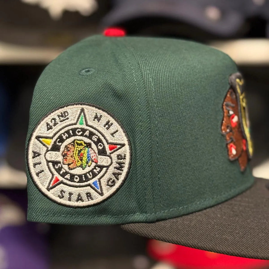New Era Chicago Blackhawks 'All Star Game' A-Frame Dark Green/Black 9FIFTY Snapback - Mistwood - Product Image