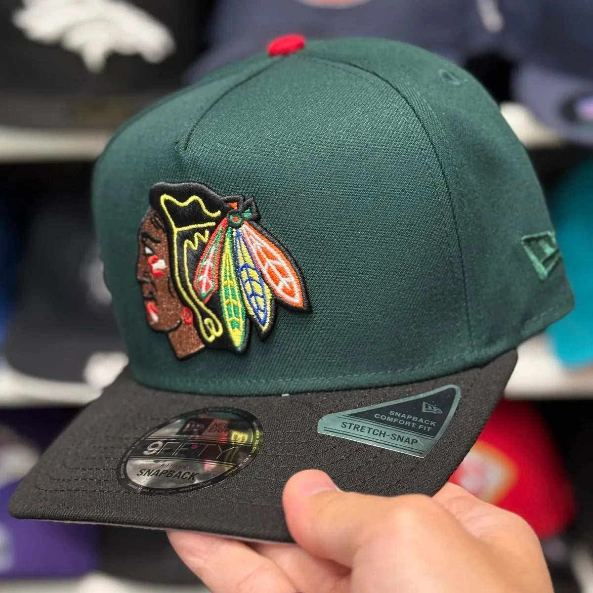 New Era Chicago Blackhawks 'All Star Game' A-Frame Dark Green/Black 9FIFTY Snapback - Mistwood - Product Image