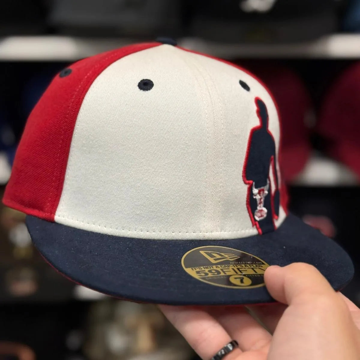 New Era Chicago Bulls 'NBA Outline' Multicolor Suede 59FIFTY Fitted Hat - Product Image