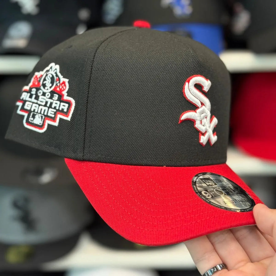 New Era Chicago White Sox '2003 All Star Game' A-Frame Black/Red 9FORTY Snapback - Product Image