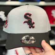 New Era Chicago White Sox 'All Star Years' A-Frame Silver/Black 9FORTY Snapback | Red Under Brim - Product Image