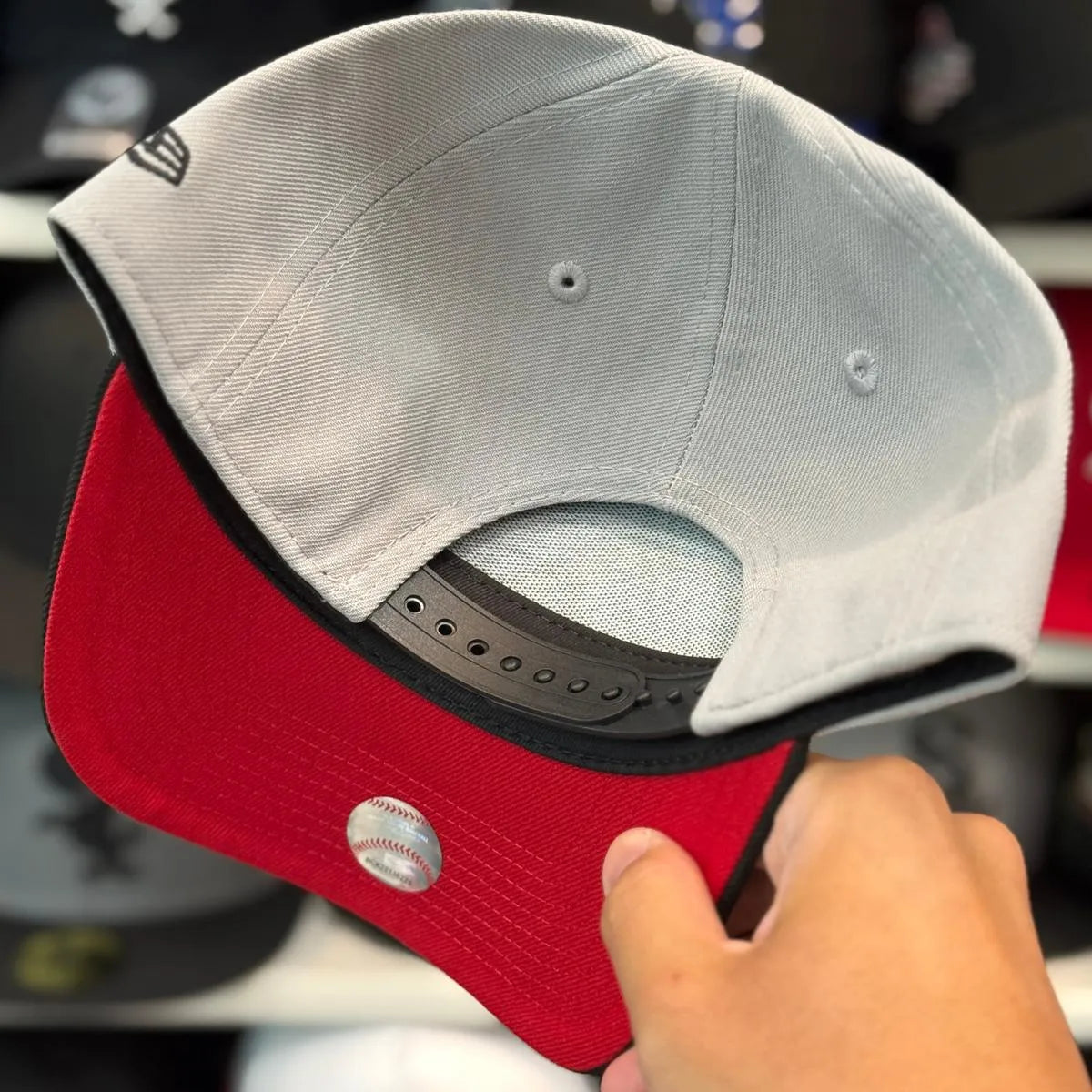 New Era Chicago White Sox 'All Star Years' A-Frame Silver/Black 9FORTY Snapback | Red Under Brim - Product Image